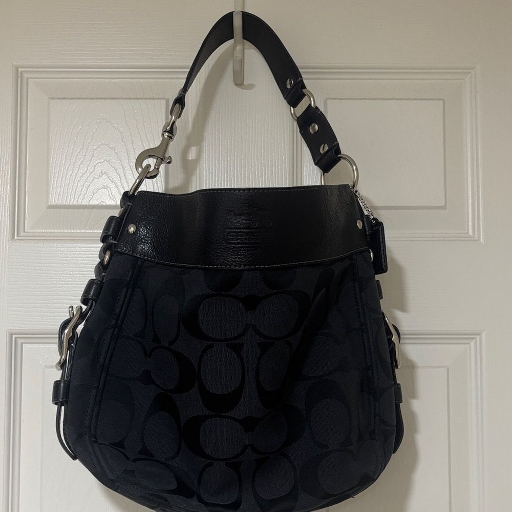 Coach Black Signature Shoulder Bag
